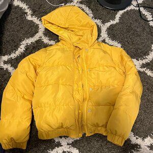 Missguided Yellow Puffer Jacket